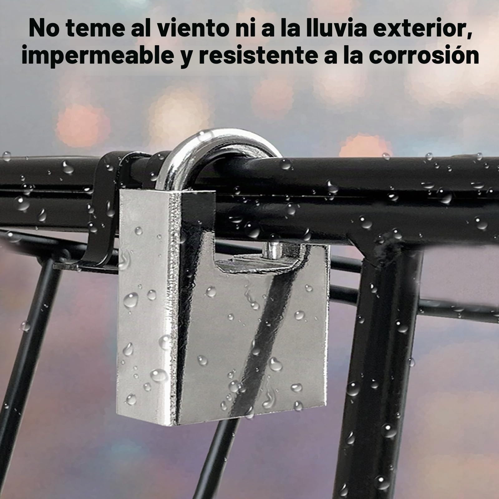 2 candados resistentes con llaves para exteriores, 40 mm, impermeables, industriales, de alta seguridad, resistentes a la intemperie, para contenedores, almacenes, garajes, obturadores, puertas