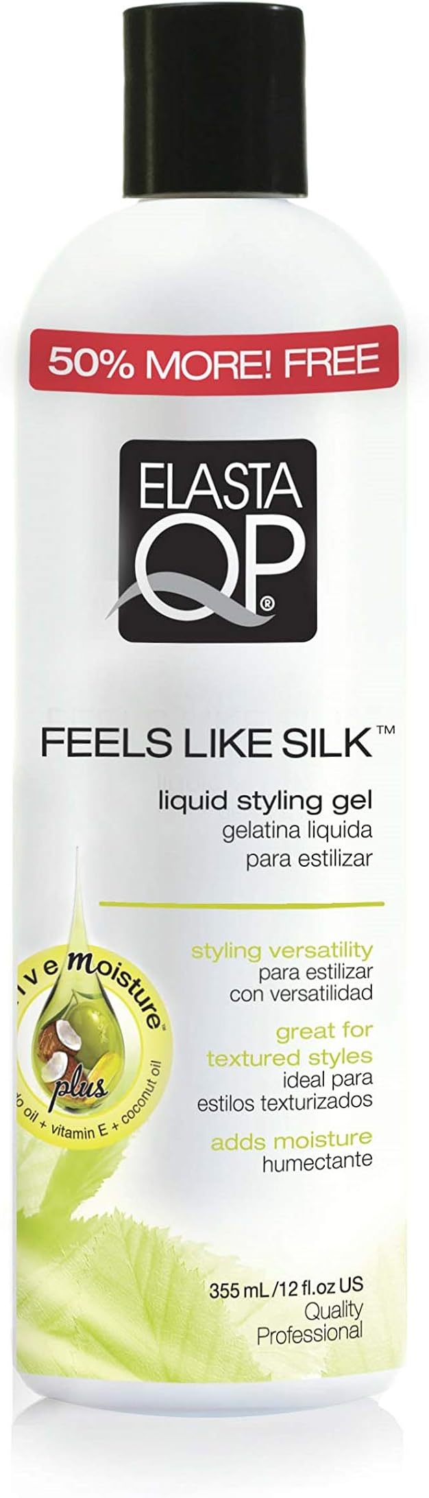 Elasta QP Feels Like Silk Liquid Styling Gel, 12 oz (Pack of 4)