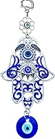 Vista 1 de Betterdecor Colgante de pared de mano Hamsa de mal de ojo azul para decoración de coche de oficina en casa 023