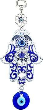 Betterdecor Blue Evil Eye Hamsa Hand Hanging Home Office Decoration-023