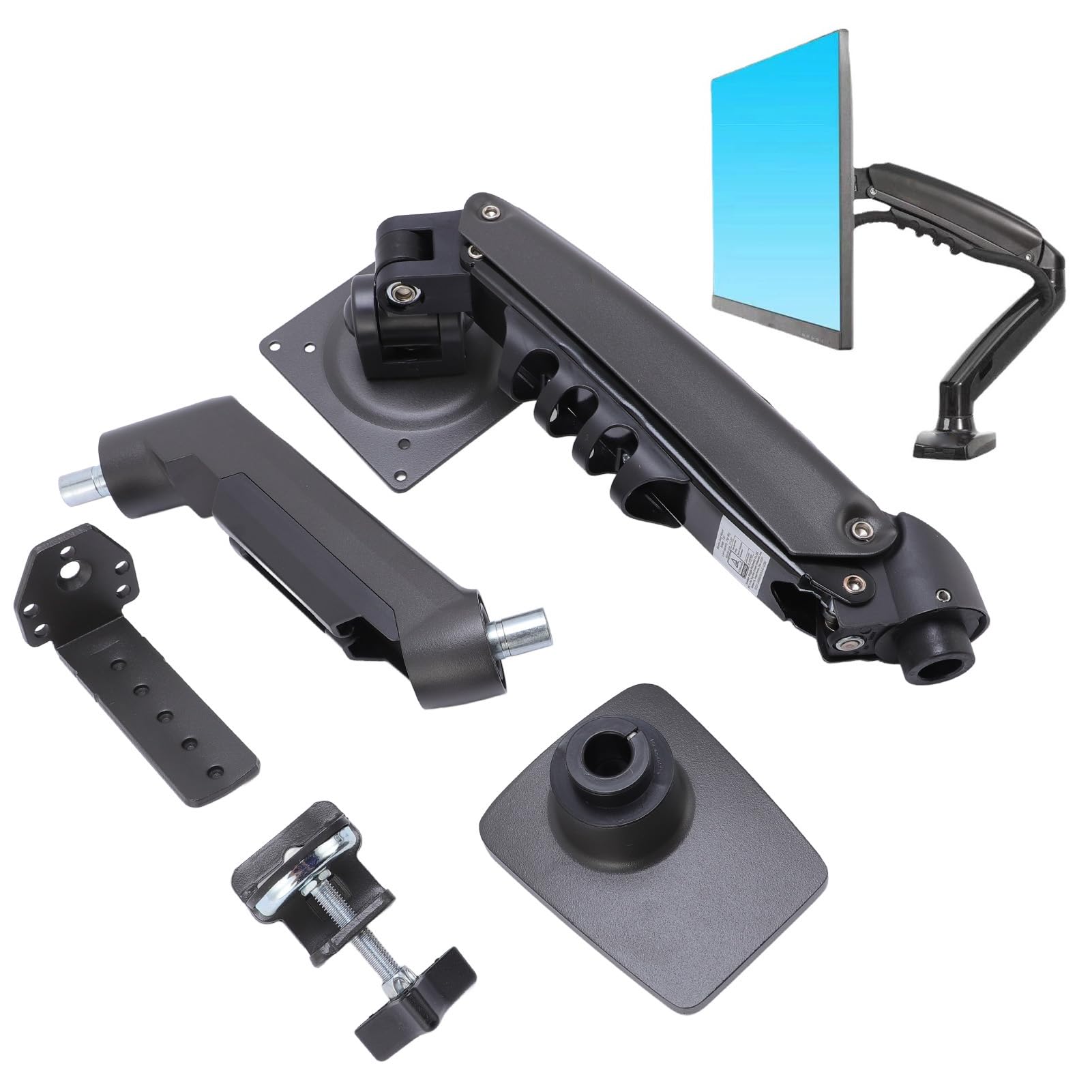 Jiawu Supporto Versatile per Schermo Computer Regolabile per Schermi da 17-30", Angoli di Visione Migliorati per Professionisti e Giocatori, Struttura Leggera in Alluminio