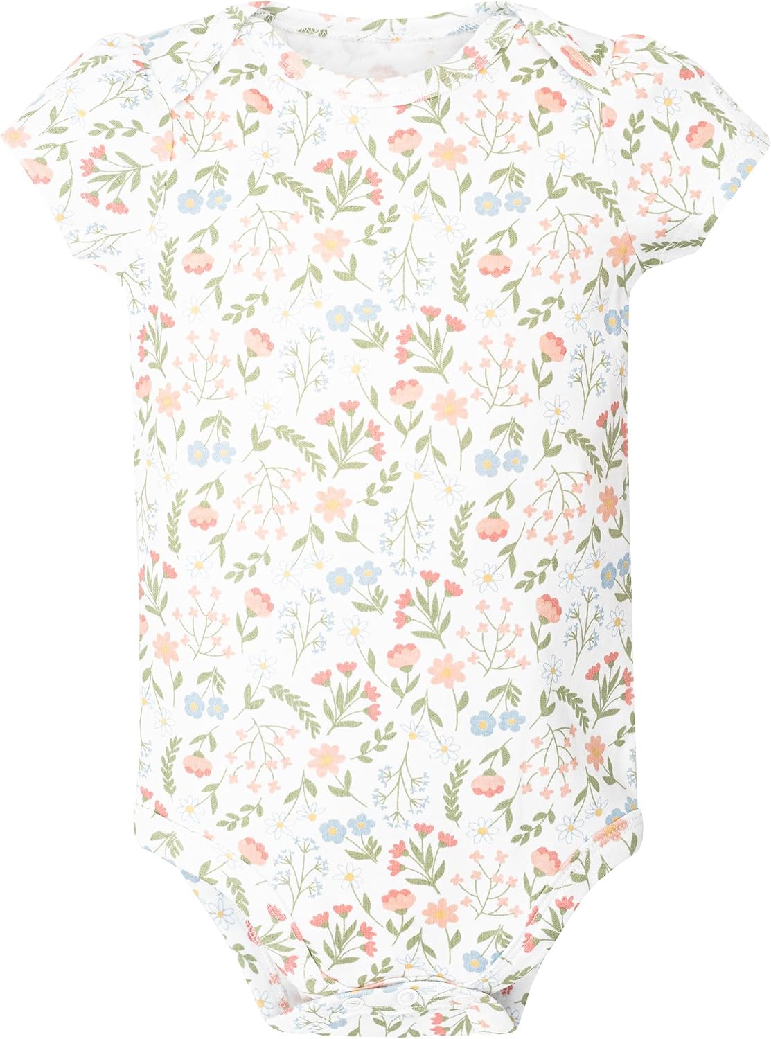 Hudson Baby Infant Girls Cotton Bodysuits 5-Pack