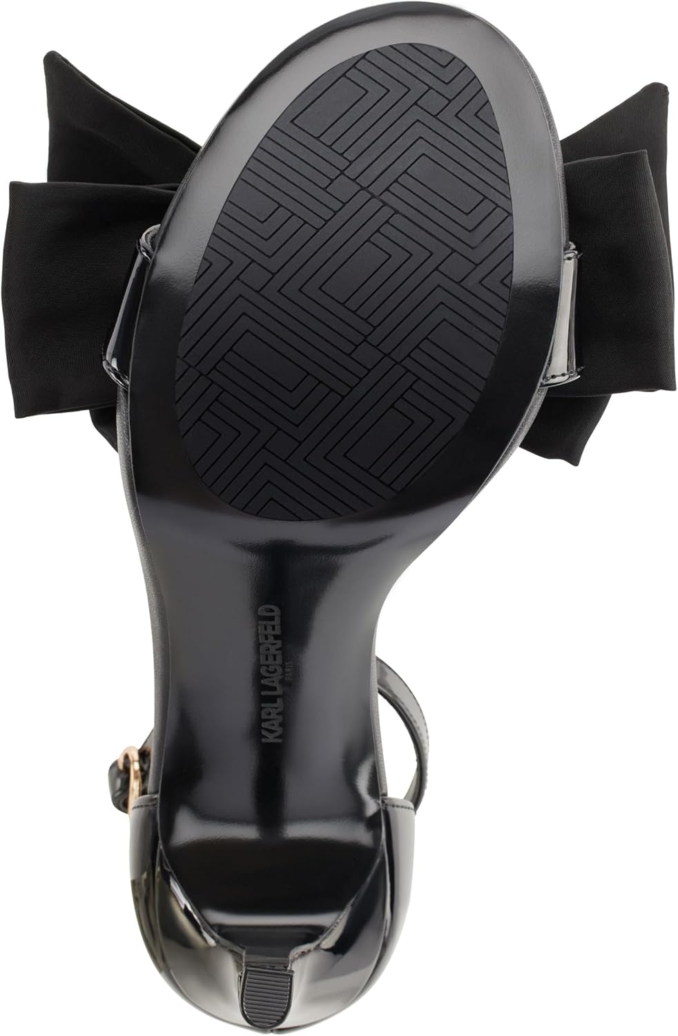 KARL LAGERFELD Women's Kenz Bow Evening Ankle Strap Heeled Sandals - Image 3