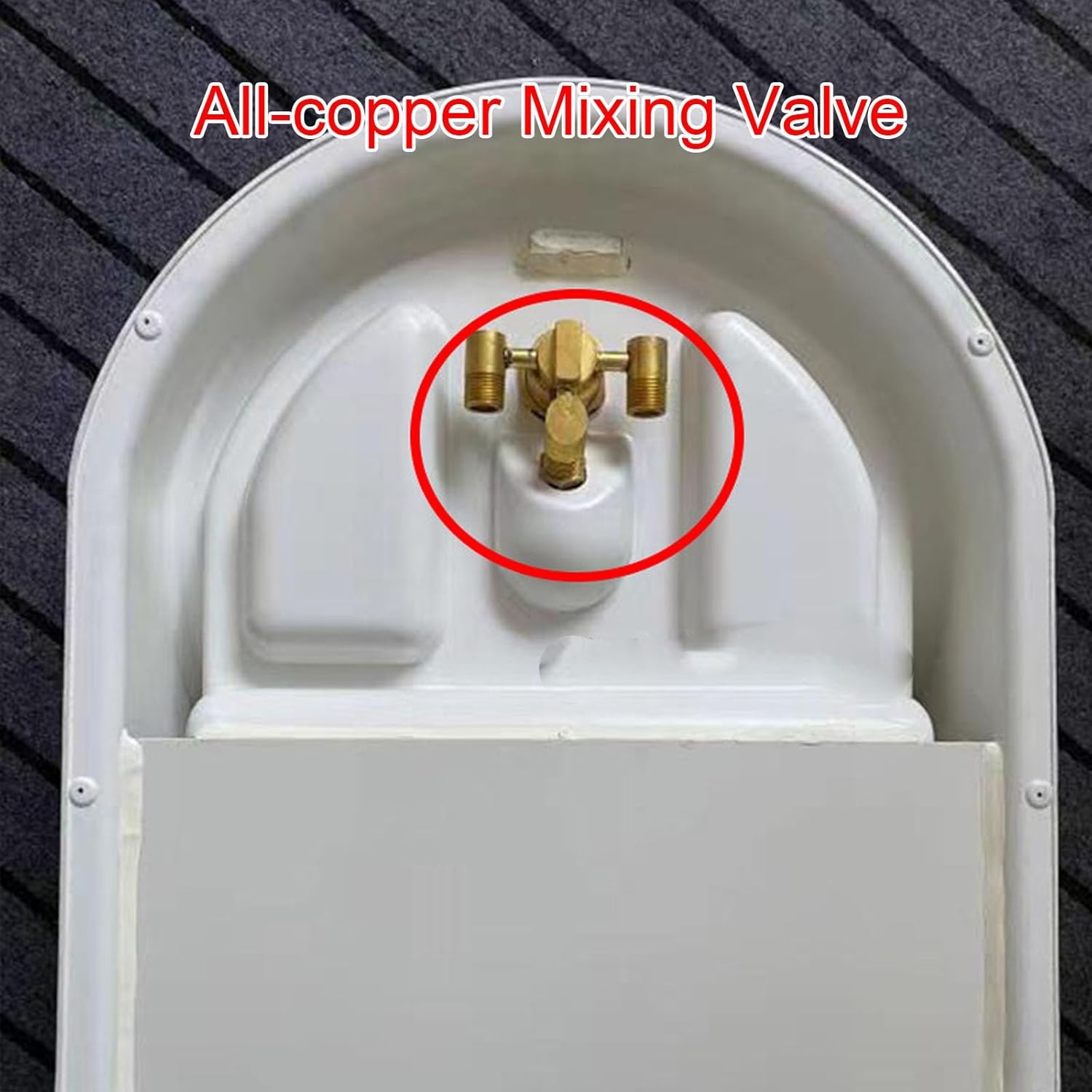 RV Sink Foldable, With Hot and Cold Water Tap, Acrylic Camper Sink for Space Saving, Portable RV for Boat Motorhome Marine 19x23x6.5in(White)