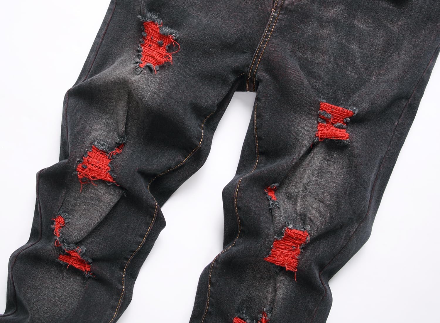 Homllyer Men's Ripped Jeans Stretch Skinny Jeans for Men,Slim Fit Denim Pants - Image 6