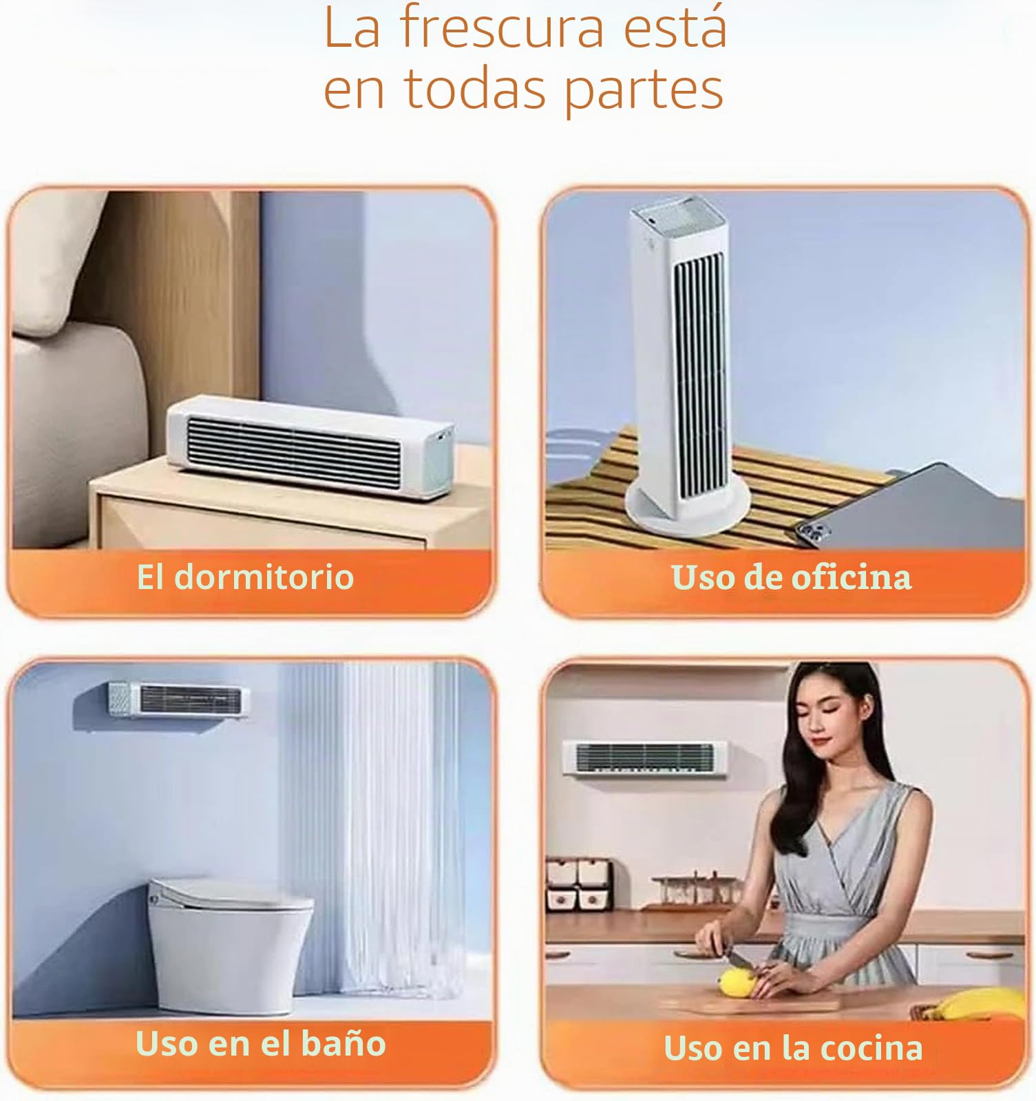Ventilador de aire acondicionado inalámbrico portátil – Ventilador de refrigeración montado en la pared con 3 ajustes de velocidad para dormitorio, oficina, hogar y coche, refrigeración instantánea de