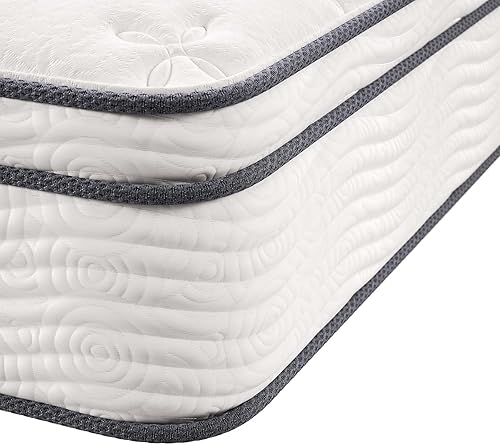 Miniatura 144 de Modway Jenna - Colchón King de muelles interiores (8 pulgadas), Tela, Blanco