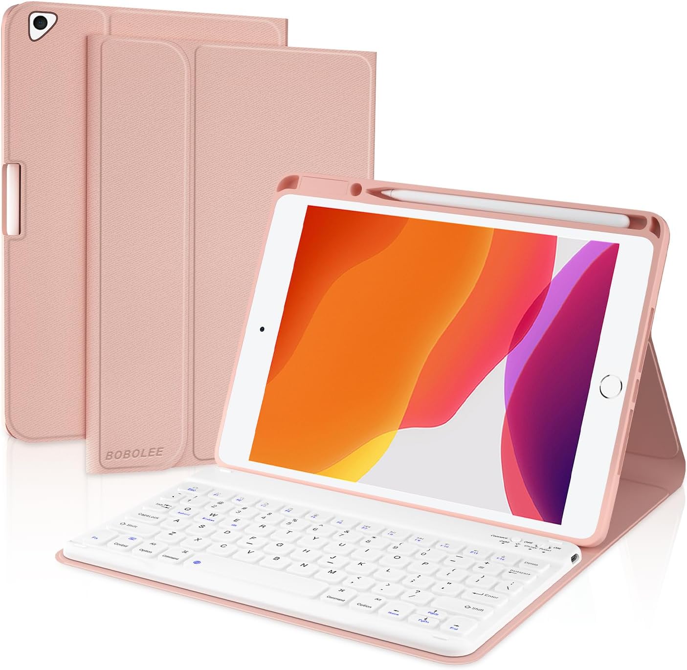 Amazon.com: BOBOLEE Keyboard Case for iPad 9th Generation 10.2 inch 8th ...