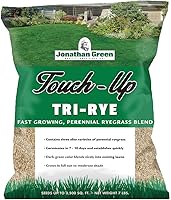 Jonathan Green Touch-Up TRI-RYE Perennial Ryegrass Seed - Fast Germinating Cool Season Grass for Overseeding & Lawn Thickening (7 lb)