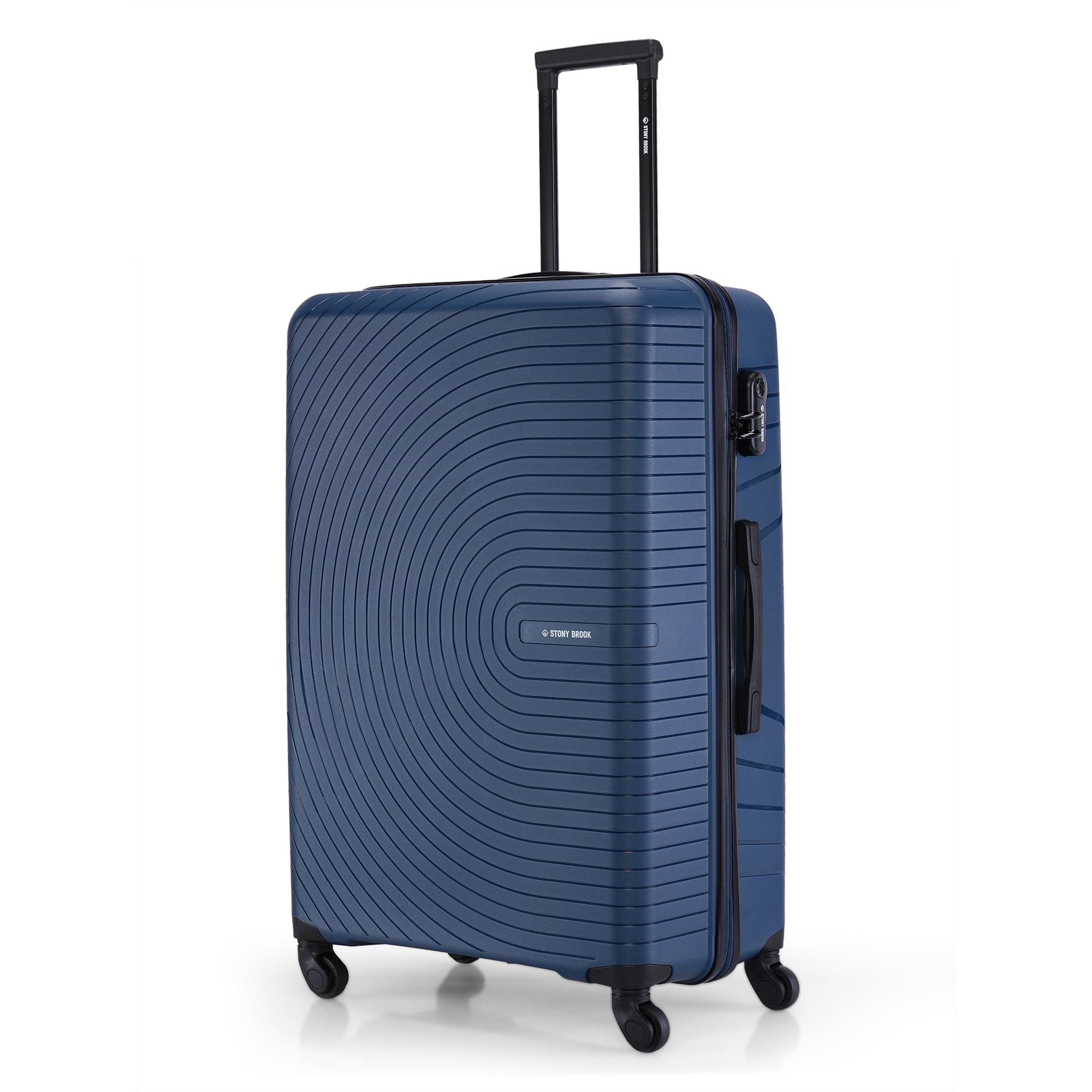 Nasher Miles Crescent 75 Cm 28 Inch Polypropylene Hard-Sided 4 Wheels Spinner Check-in Luggage Trolley Bag (Navy Blue) discount deal