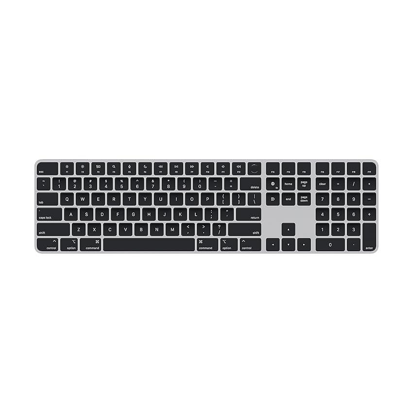Immagine del prodotto Apple Magic Keyboard con Touch ID e tastierino numerico: Bluetooth, ricaricabile. Compatibile con i computer Mac con chip Inglese (USA), tasti neri