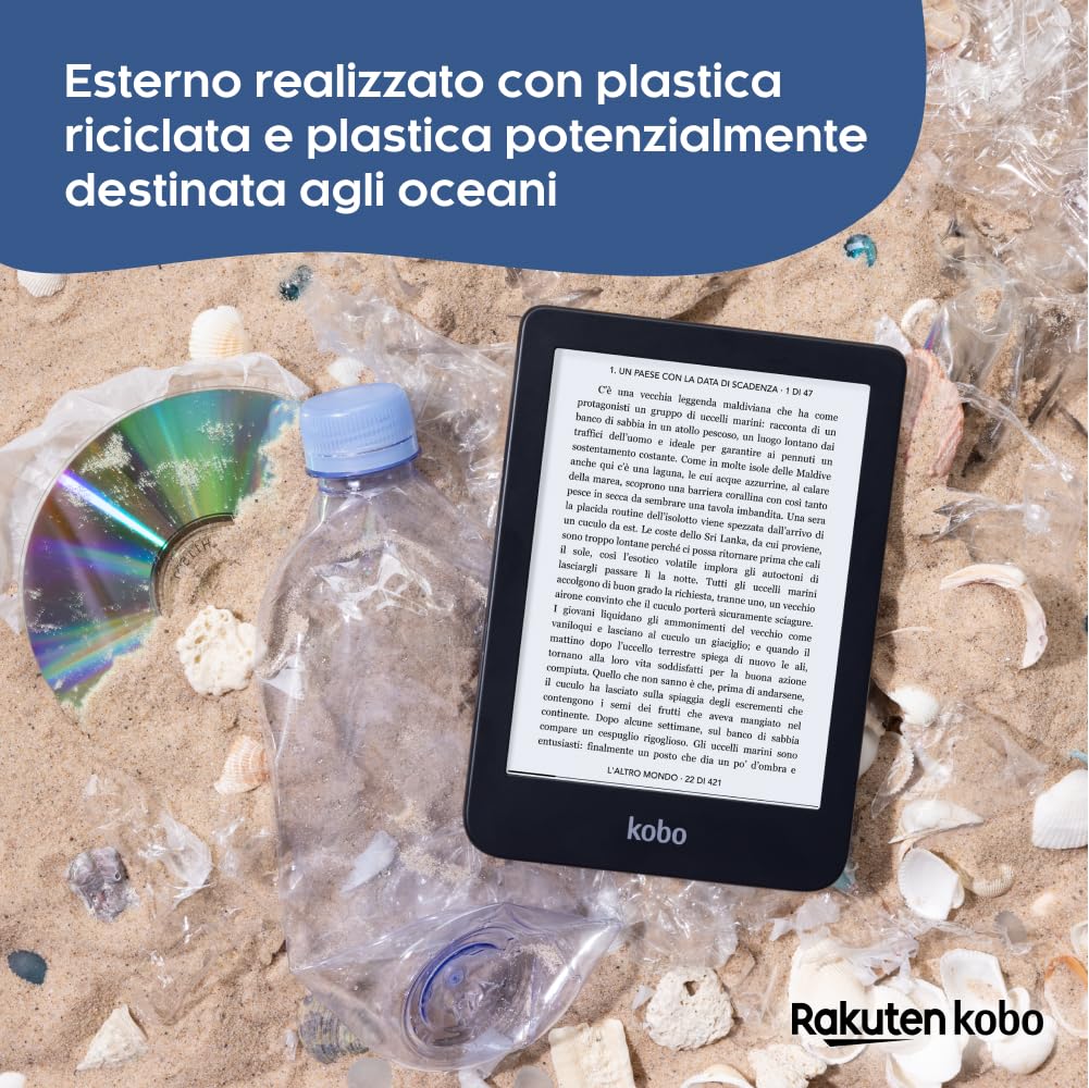 Kobo Clara 2E eReader 6" HD Touchscreen antiriflesso ComfortLight PRO 16 GB E Ink Deep Ocean Blue