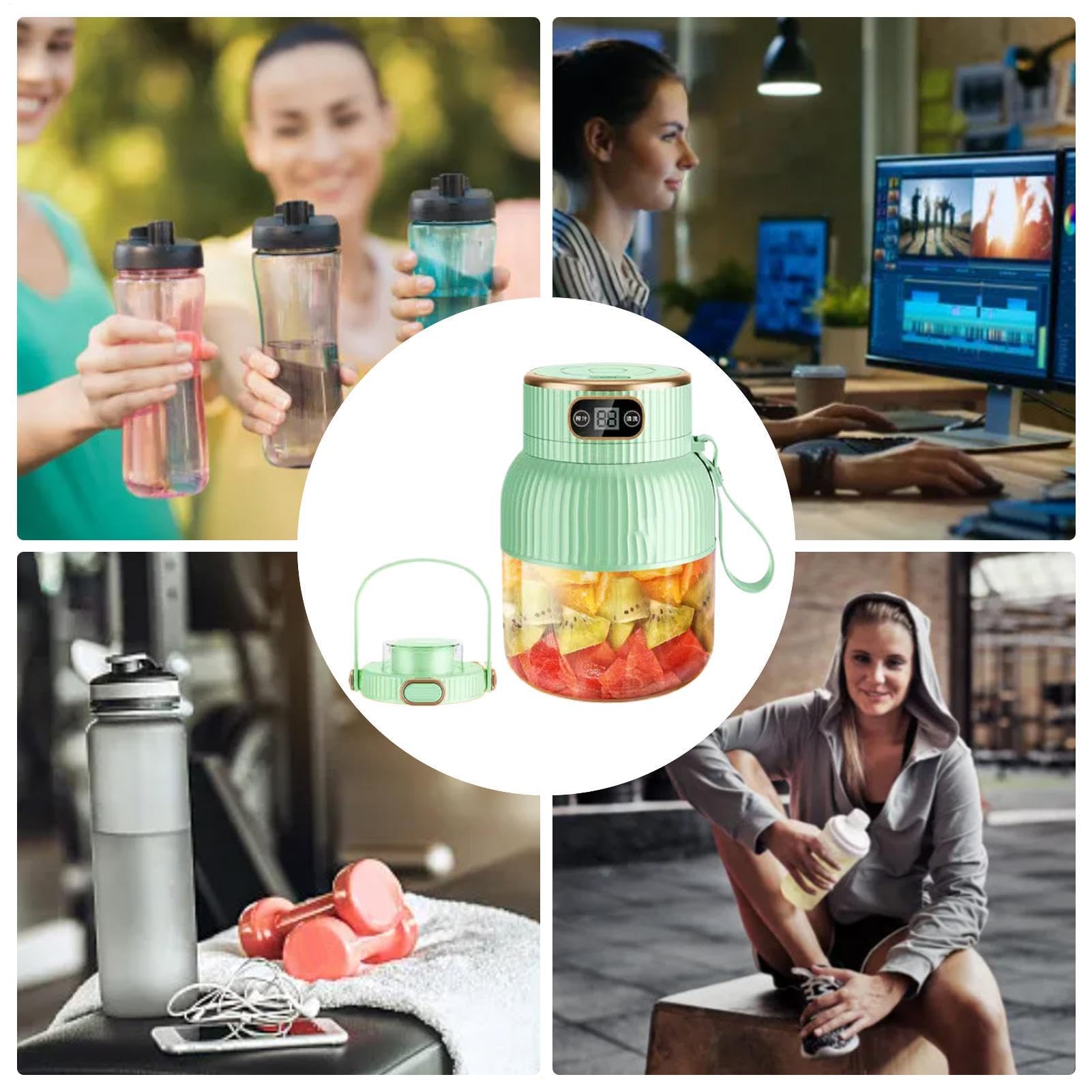 Mélangeur de portable 600 ml avec affichage numérique rechargeable par USB