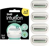 WILKINSON SWORD Intuition Sensitive Care Women's Blade Refills Pack of 3 plus 1 Free Enriched with Aloe Vera & Vitamin E - 1