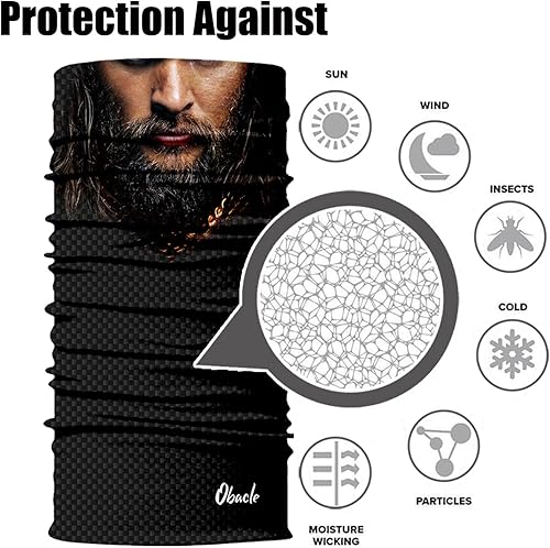 Miniatura 194 de Obacle - Tapabocas con cuello polar y de estilo de pañuelo contra el polvo y el sol para hombre y mujer Calavera Azul Ojo y Nariz