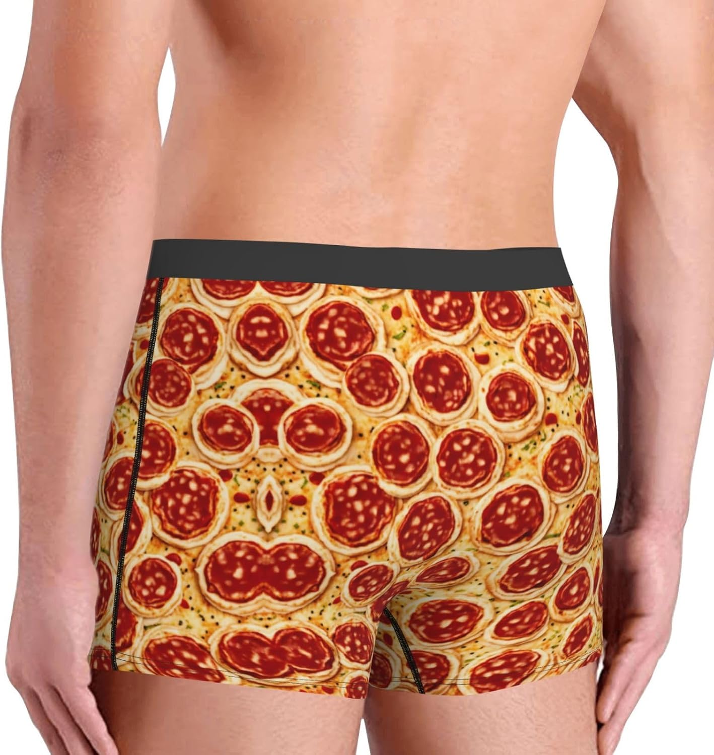 3D Pizza Pepperoni Print Mens Boxer Briefs Funny Men Underwear Men Briefs Comfort Soft Boxer Briefs