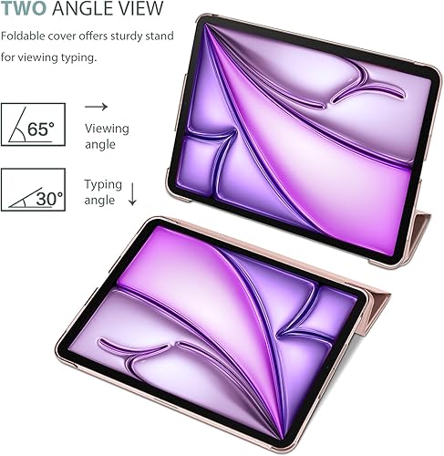 Miniatura 5 de ProCase Funda inteligente para iPad Air de 11 pulgadas M3 M2 2025 202410.9 Air 5 4 generación 2022 2020, funda protectora para Air 5 4, color rosa