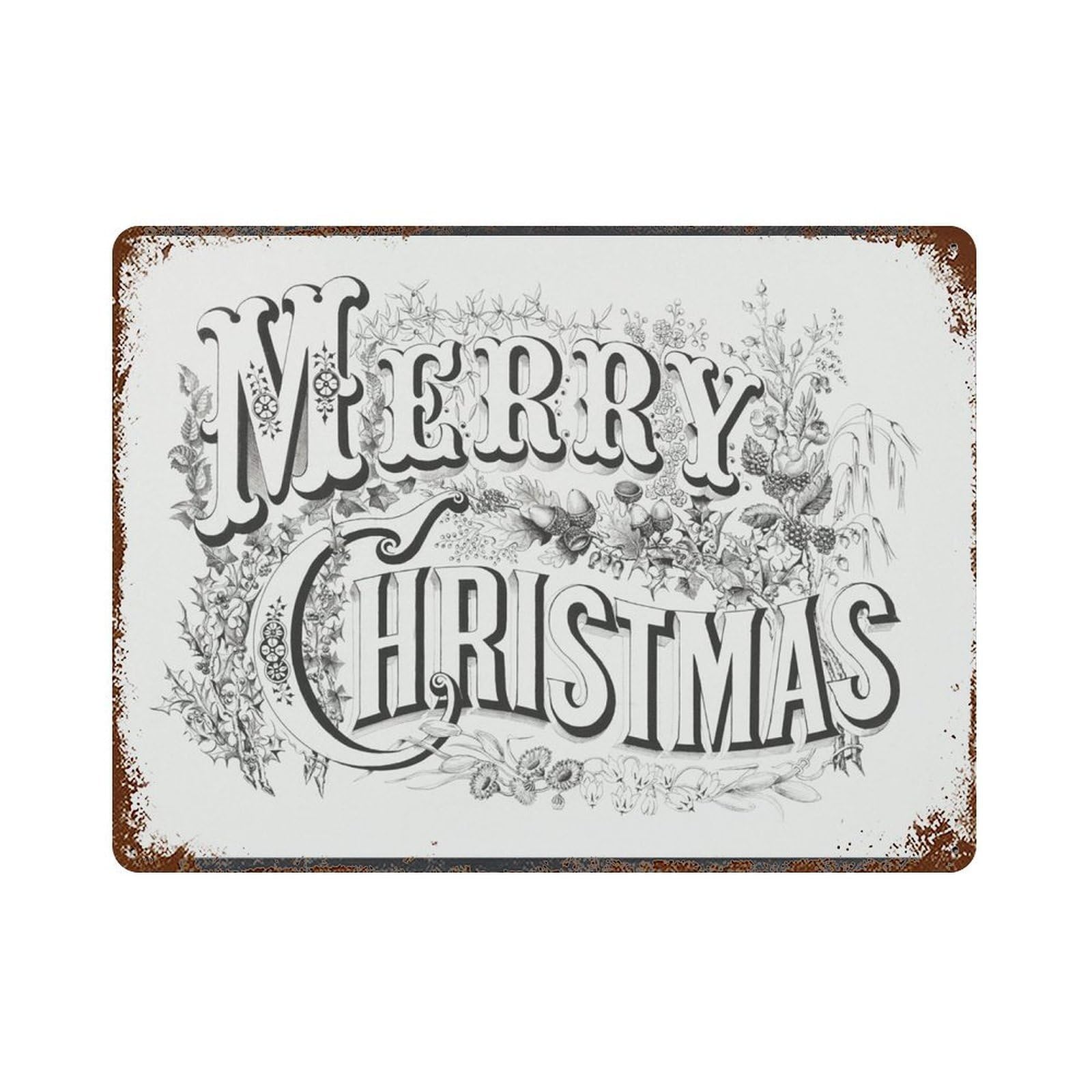 xiaoxiaoshen Currier & Ives Merry Christmas 1876 Vintage Lithograph Wall Decor Art Metal Tin Poster Modern Home Decor Art Home Bar Shop Decorations Vintage Sign 30x40cm