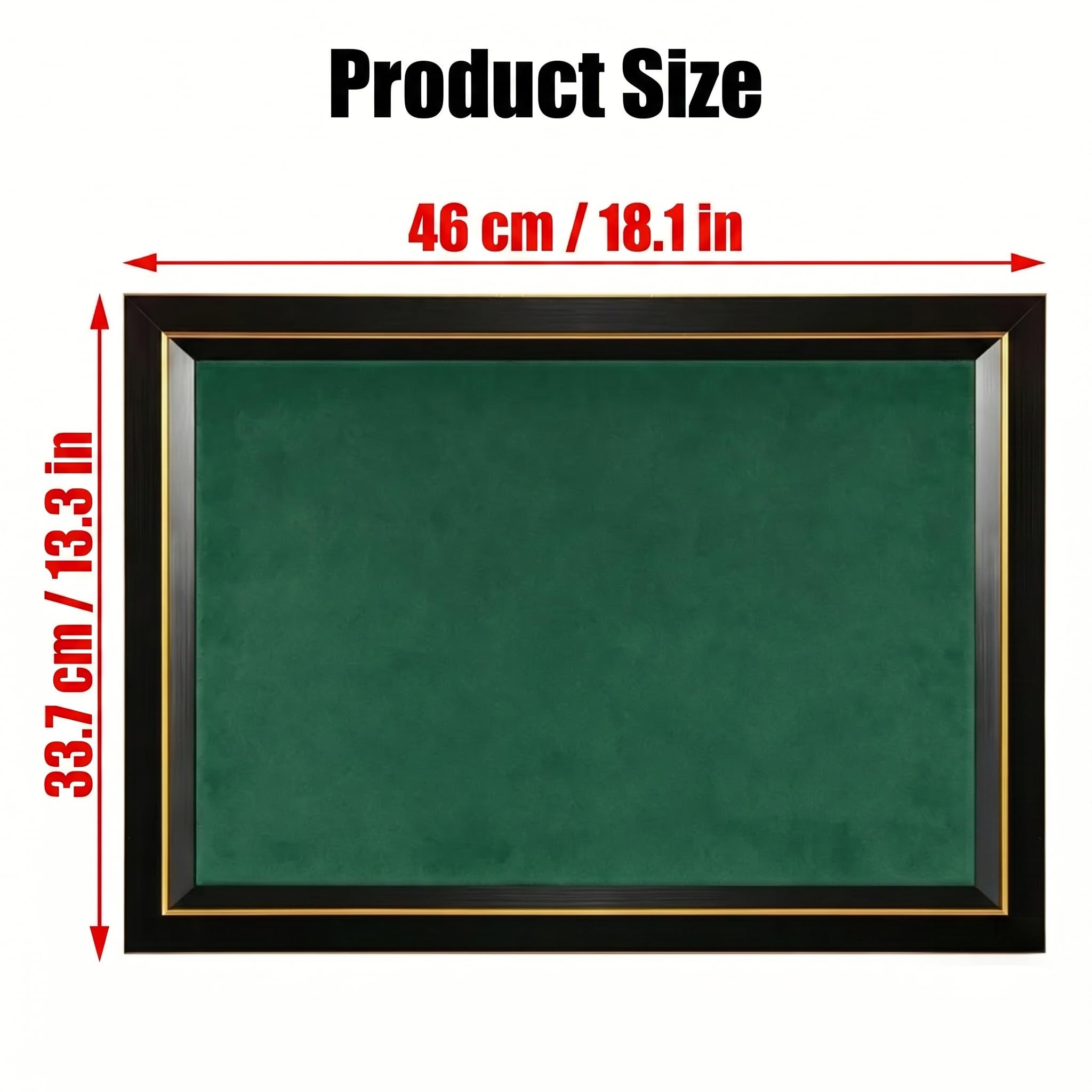 Magnetyczna ramka na markery do piłek golfowych z litego drewna 46 cm x 33,8 cm, do montażu na ścianie, z 98% szklanymi drzwiami UV, pudełko do przechowywania markerów kulkowych może pomieścić do 100