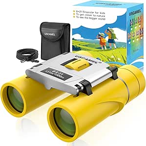 USCAMEL Jumelles Enfant et Adultes, 8×21 Compactes Puissante Jumelles Voyage pour L'observation des Oiseaux et Chasse asin的图片