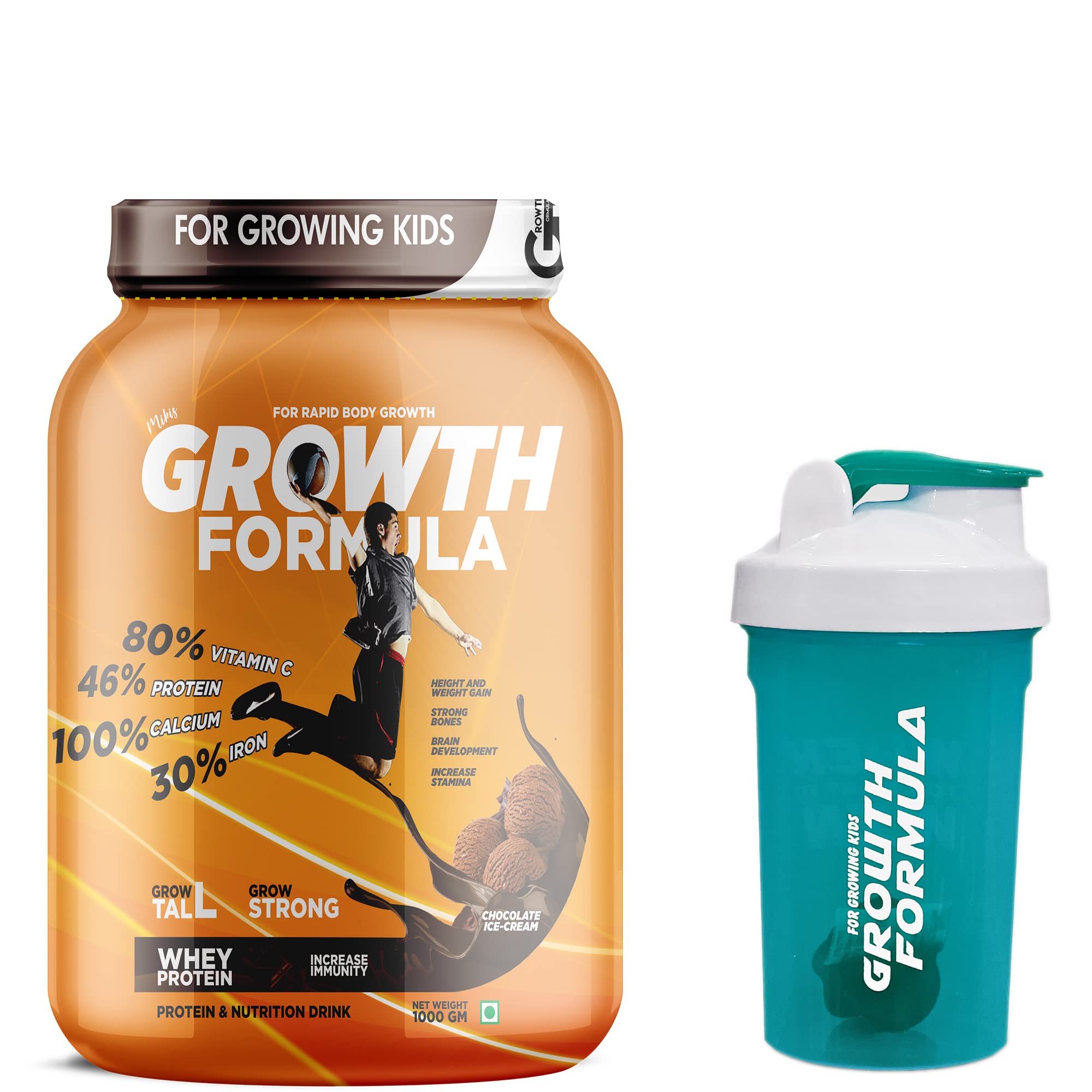 Mikis Growth Formula For Growing Kids 1000g (8-14 Yrs) | Chocolate Ice-cream Flavor with Shaker (B0B4WBYMN3) Amazon Price History, Amazon Price Tracker