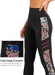 Yvette Printed Leggings for Women High Waisted Workout Tummy Control Yoga Pants with Pockets
