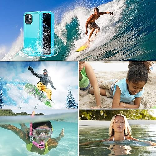 Miniatura 6 de Zimu Joy Funda impermeable para iPhone 13, IP68, a prueba de polvo, a prueba de golpes, con protector de pantalla integrado (no para iPhone 13 Pro),
