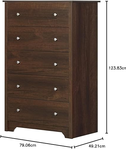 Miniatura 17 de South Shore Vito Collection - Tocador doble de 5 cajones. Negro puro,Blanco puro,Sumptuous Cherry,https://www.amazon.com/dp/undefined