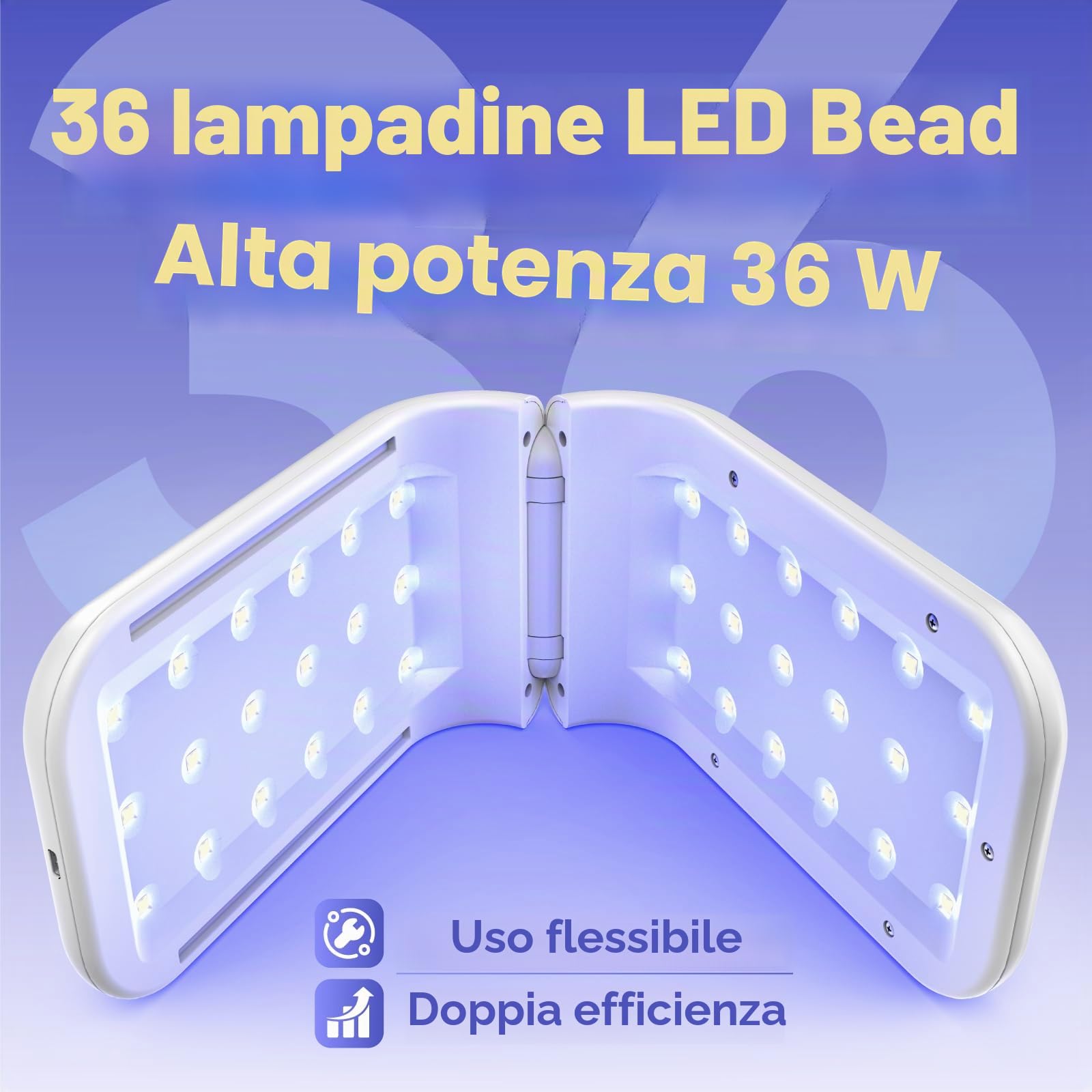ISTOYO 3 in 1 Luce UV per la Resina, Regolabile a 180 Gradi,UV Luce con 36 Perline e 7 Modalità di Impostazione del Tempo, Curatura Rapida per la Fabbricazione di Gioielli