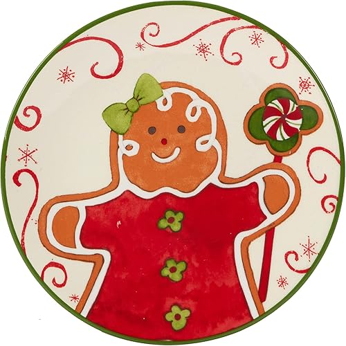 Miniatura 2 de Certified International Holiday Magic Gingerbread - Platos de canapéalmuerzomerienda de 6 pulgadas, juego de 4