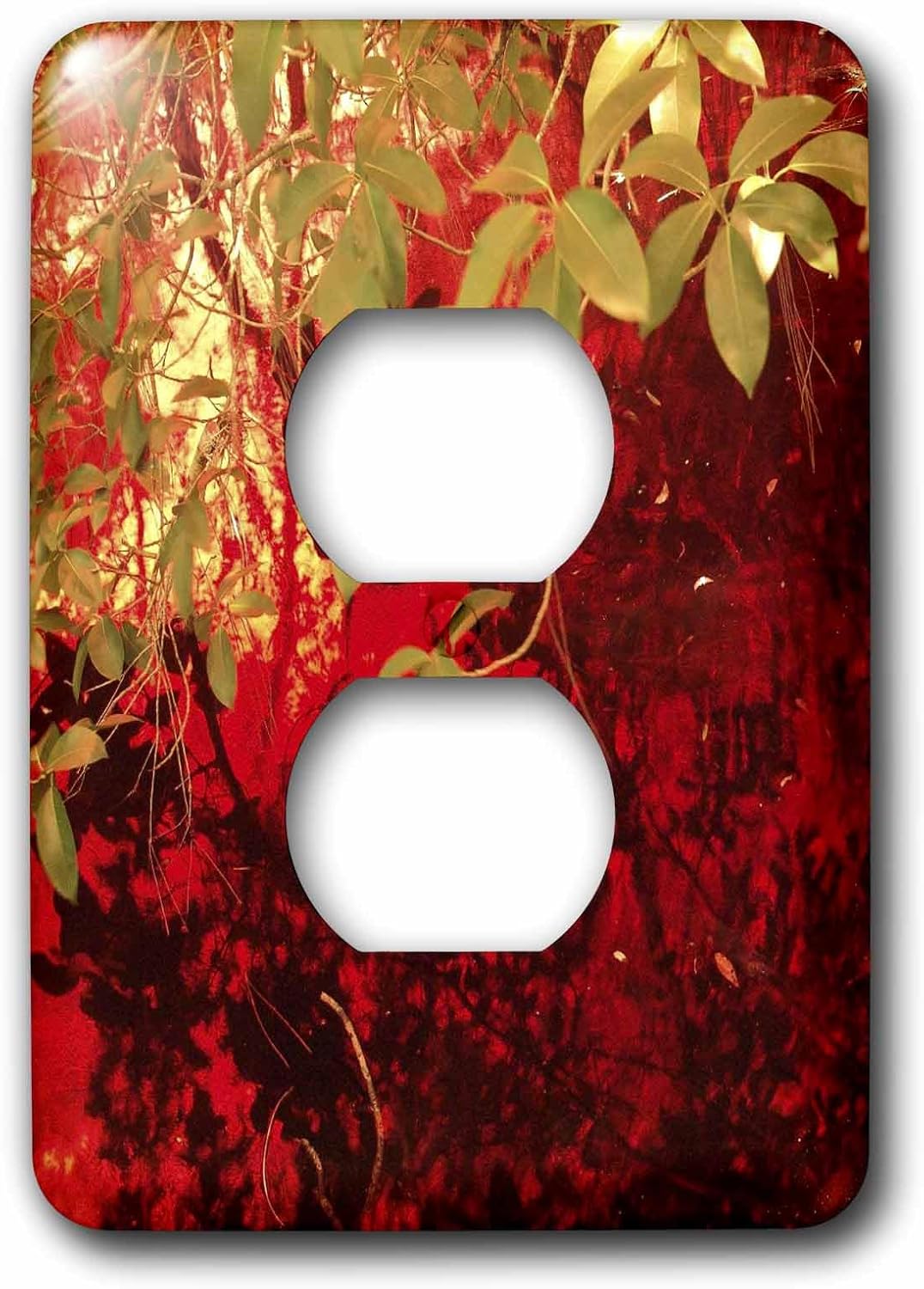 3dRose Marshy Red single toggle switch