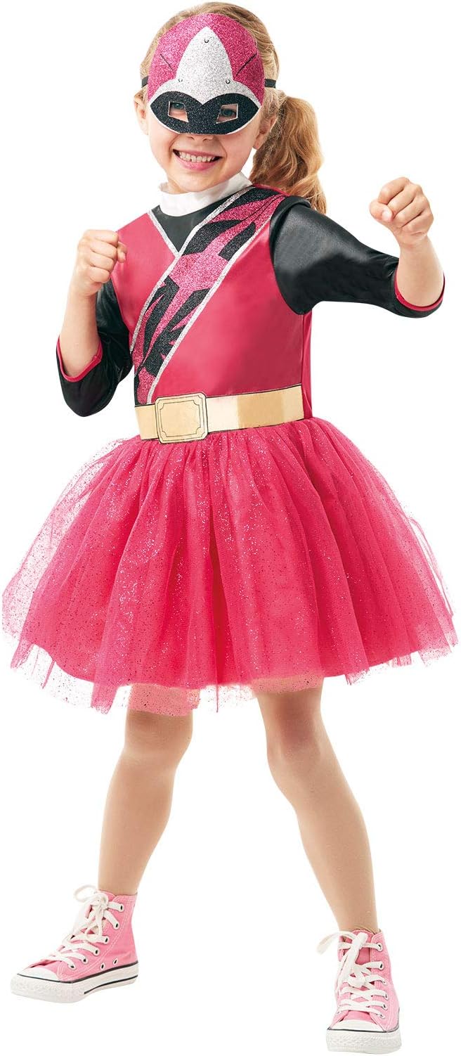 Rubies Official Power Rangers, Ninja Steel Costume - Pink Ranger Childs Costume Medium, 5-6 years