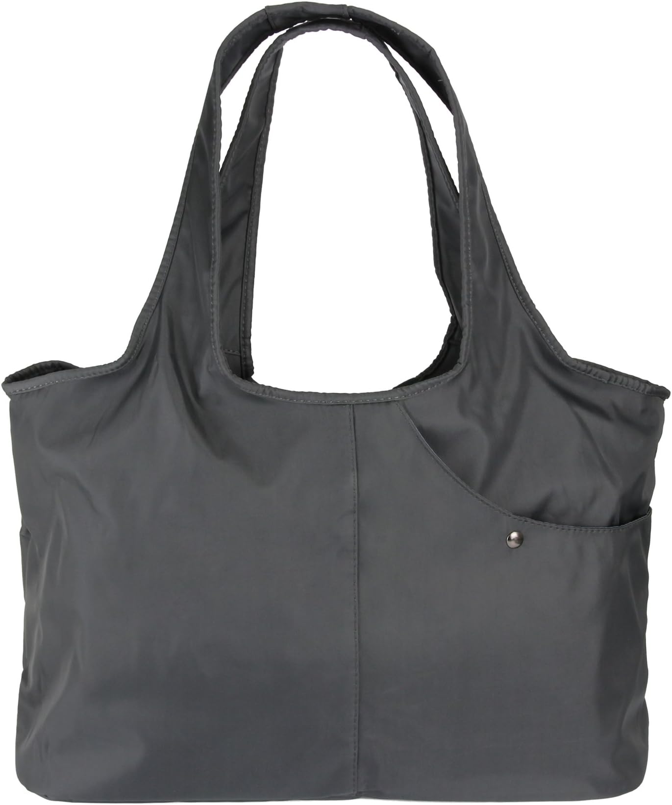 Women Fashion Large Tote Shoulder Handbag Waterproof Tote Bag Multi-Function Nylon Travel Shoulder(Grey)