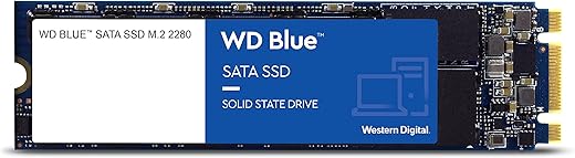 Western Digital WD Blue M.2 2TB, Up to 560MB/s, 2.5 Inch/7 mm, 5Y Warranty, Internal Solid State Drive (SSD) (WDS200T2B0B)