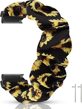 Fit for Fitbit Blaze Bands with Frame, Feminine Elastic Stretch Fabric Scrunchy Replacement Watch Band Straps Dressy Elegant Bracelet Accessory Wristbands Fit for Fit bit Blaze Women Men