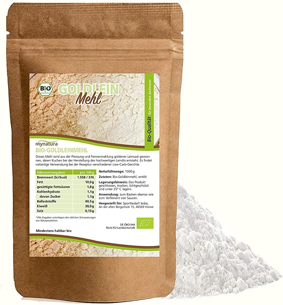 Mynatura Bio Goldlein Mehl Beutel I Leinsaat I Gemahlen I Eiweiss I