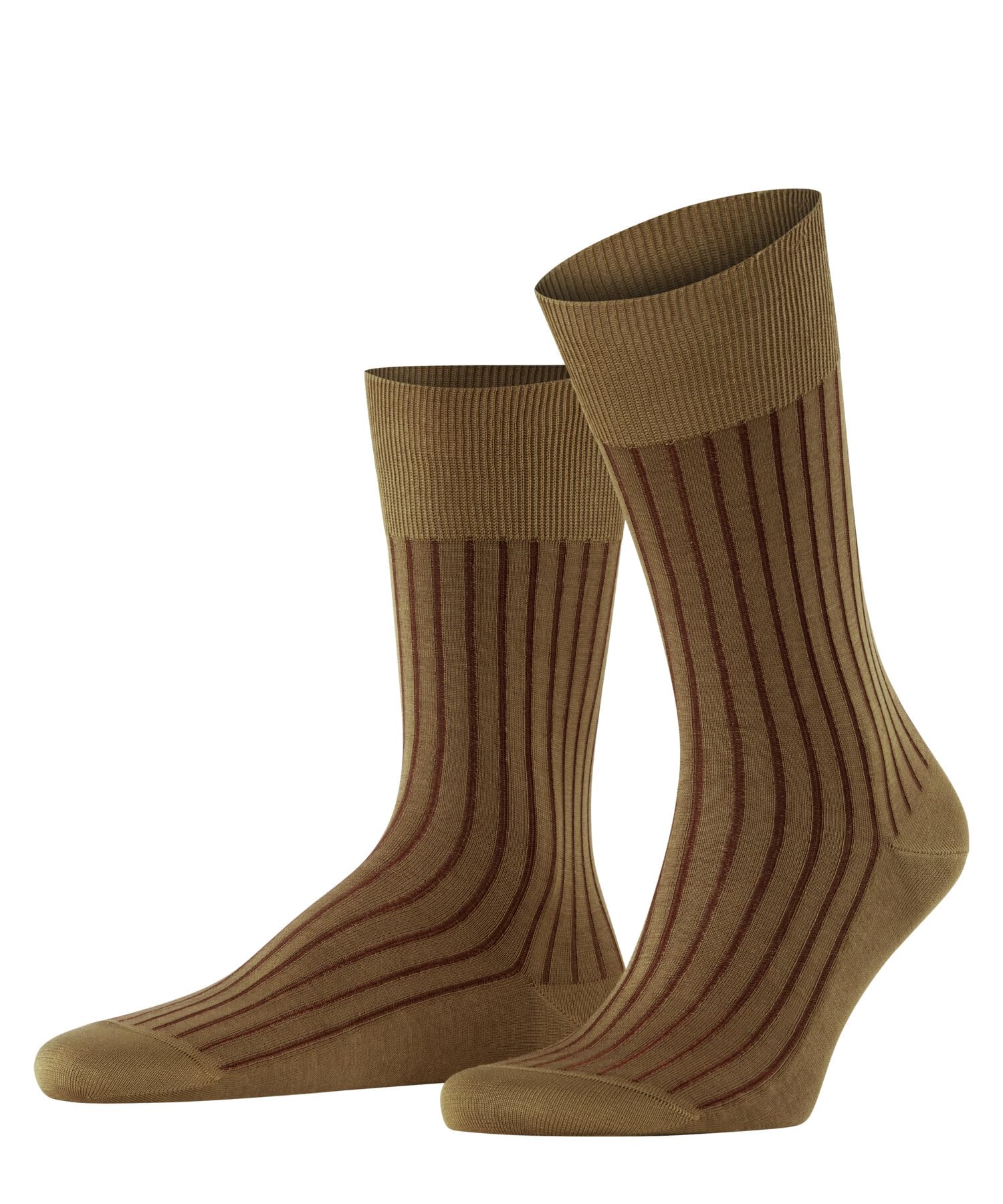 FALKE Men's Shadow M So Cotton Patterned 1 Pair Socks, Yellow Old Brass 1220, 5.5-6.5