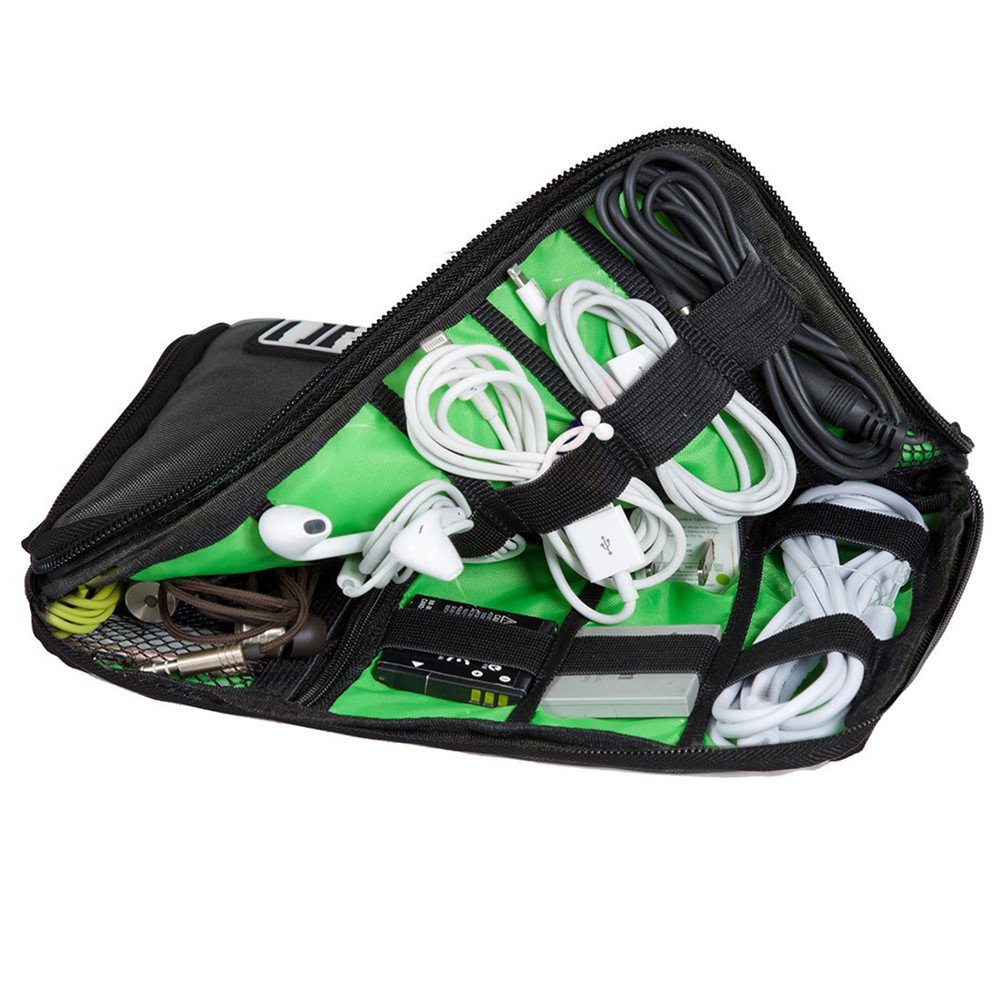 Sacoche De Rangement Accessoires électroniques - Nylon Imperméable | Pour Câbles, Disques Durs, Chargeurs, Cartes SD