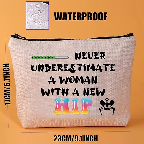 Miniatura 3 de JYTAPP Regalo de recuperación de reemplazo de cadera, nuevo regalo de cirugía articular para mujeres, bolsa de maquillaje, cirugía de recuperación