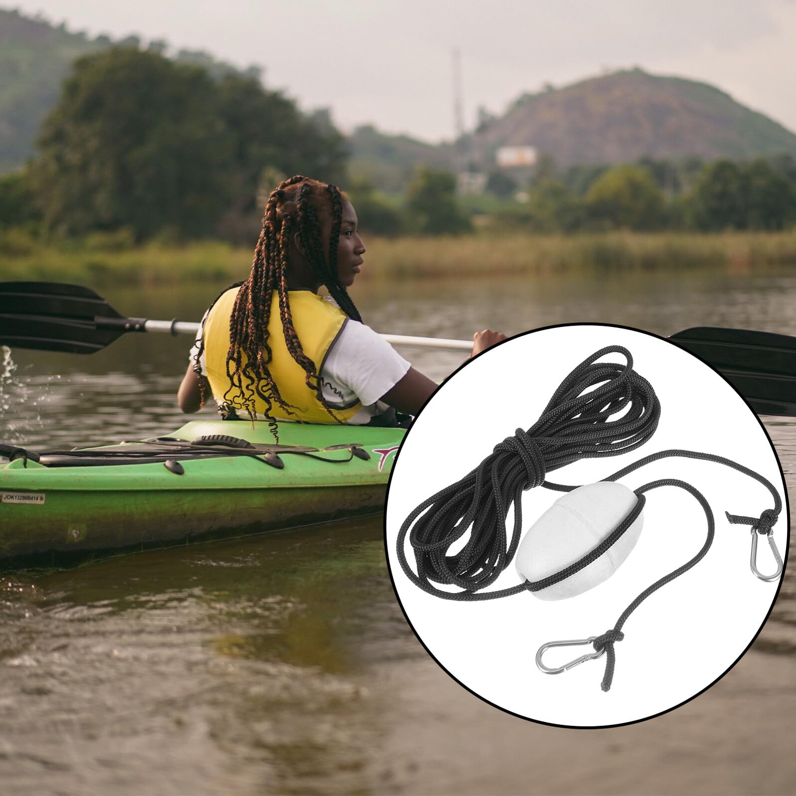 ORFOFE Bouée Flotteur Kayak Nylon pour Ancrage Léger Accessoire Extérieur Facile à Transporter Bateau Gonflable et Canoë