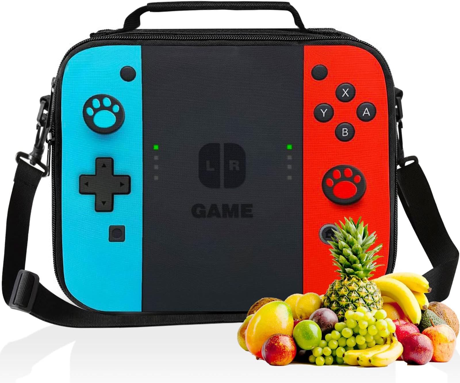 - Insulated Lunch Box for Boys Girls, Game Lunch Bag for School Work Office Travel Picnic Hiking Beach, Reusable Portable Lunchbox with Adjustable Strap