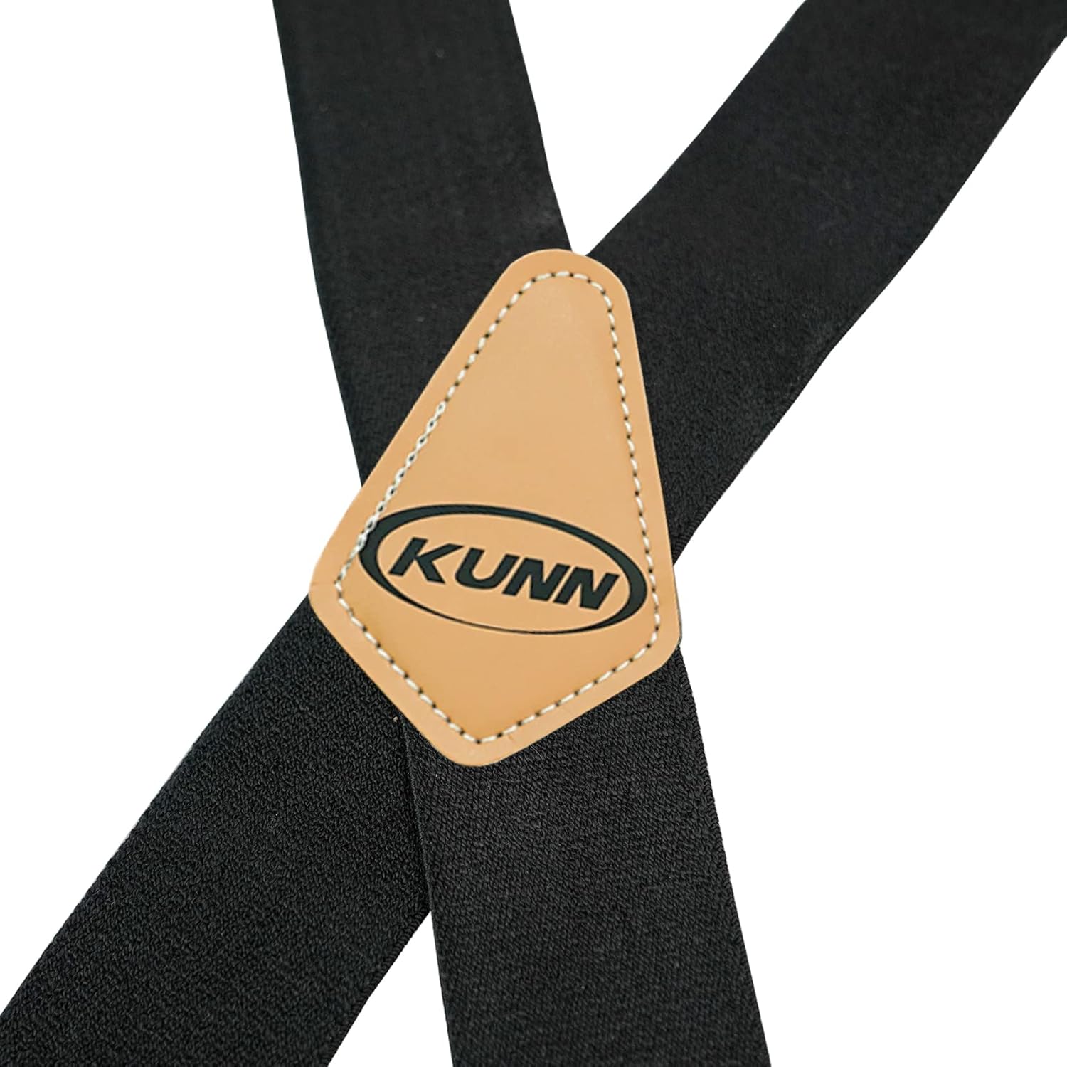 KUNN Mens Suspenders X-Back 2 Inch Wide Elastic Suspender Heavy Duty Clips Work Suspenders - Image 2