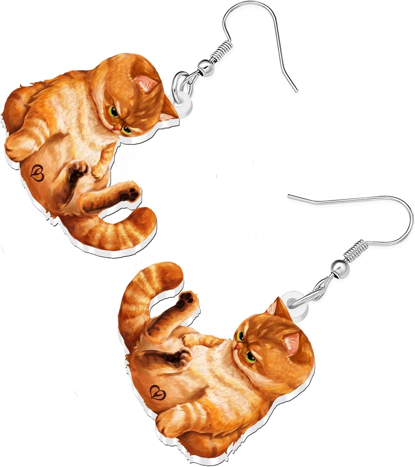 WEVENI Cute Tabby Cat Earrings Kitten Gifts for Pet Lovers Owners image 3