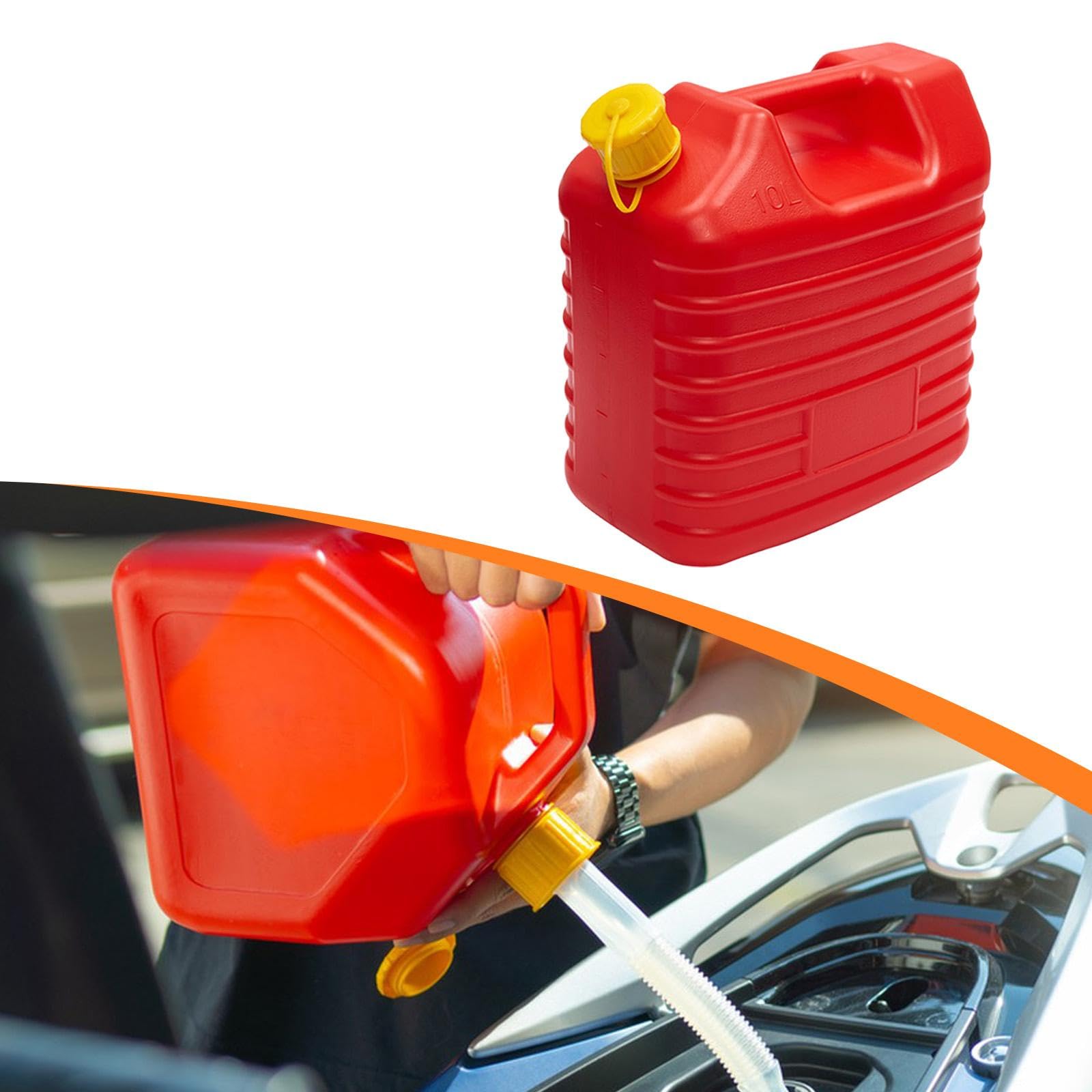 Tanica per Carburante Multiuso in Pp Contenitore Benzina Portatile con Manico Serbatoio Olio per Veicoli Jerrycan per Trasportare Liquidi Adatto per, 10 L