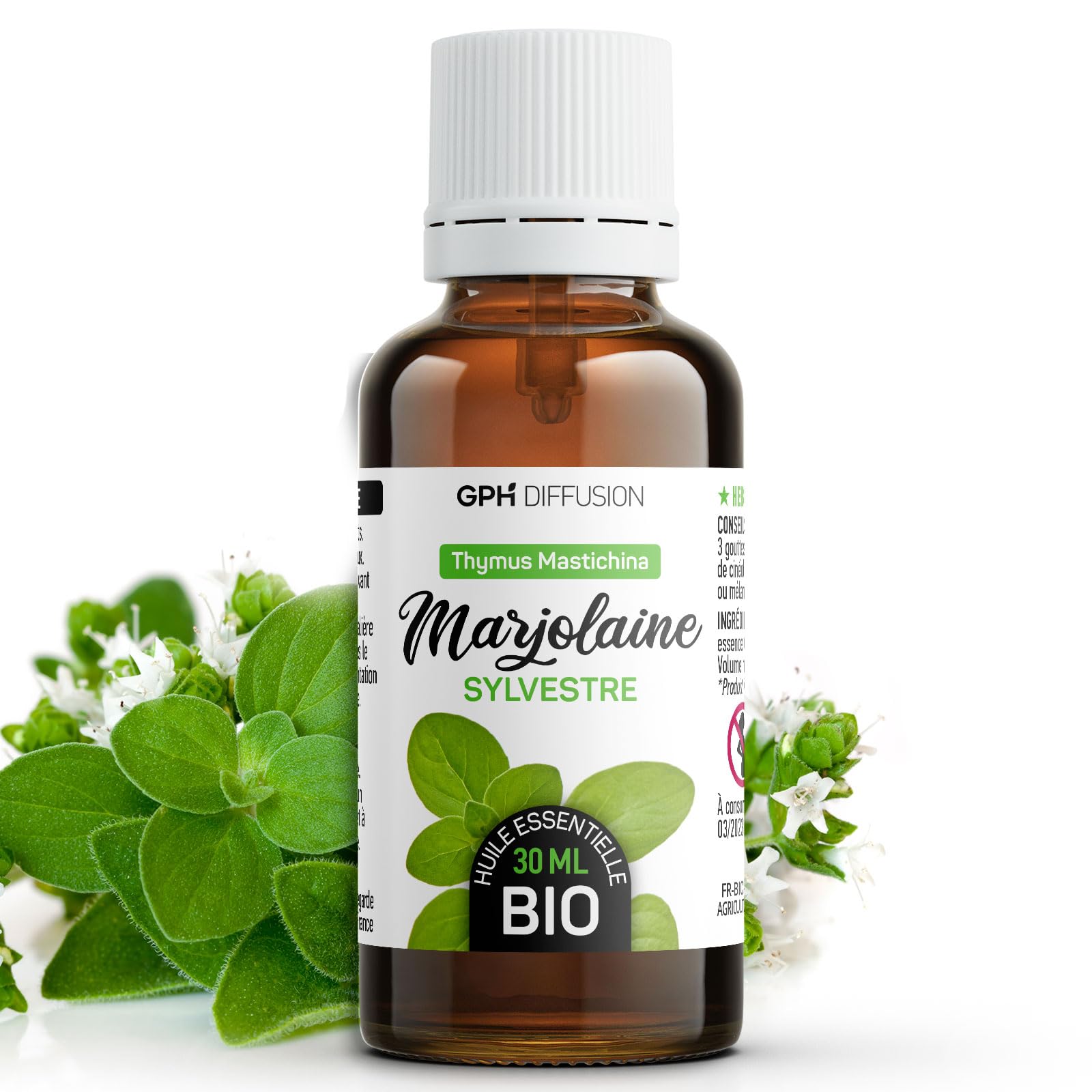 Marjolaine Sylvestre Bio (Thymus mastichina) - Huile Essentielle 30 ml