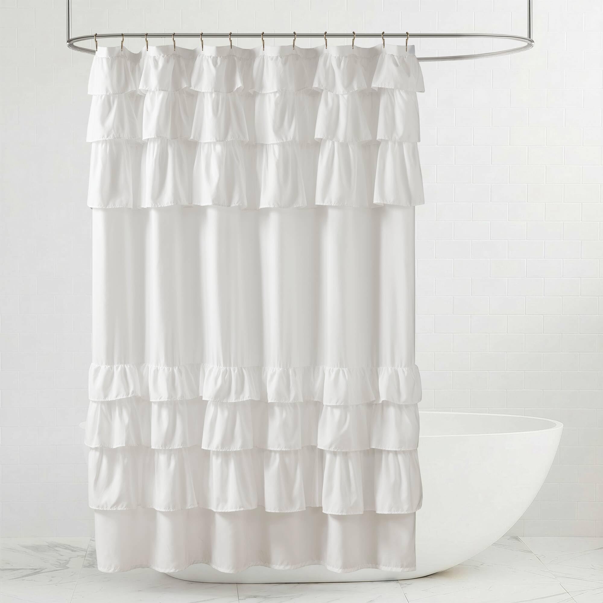 Madison Park Grace Rideau de Douche Blanc 182,9 x 182,9 cm