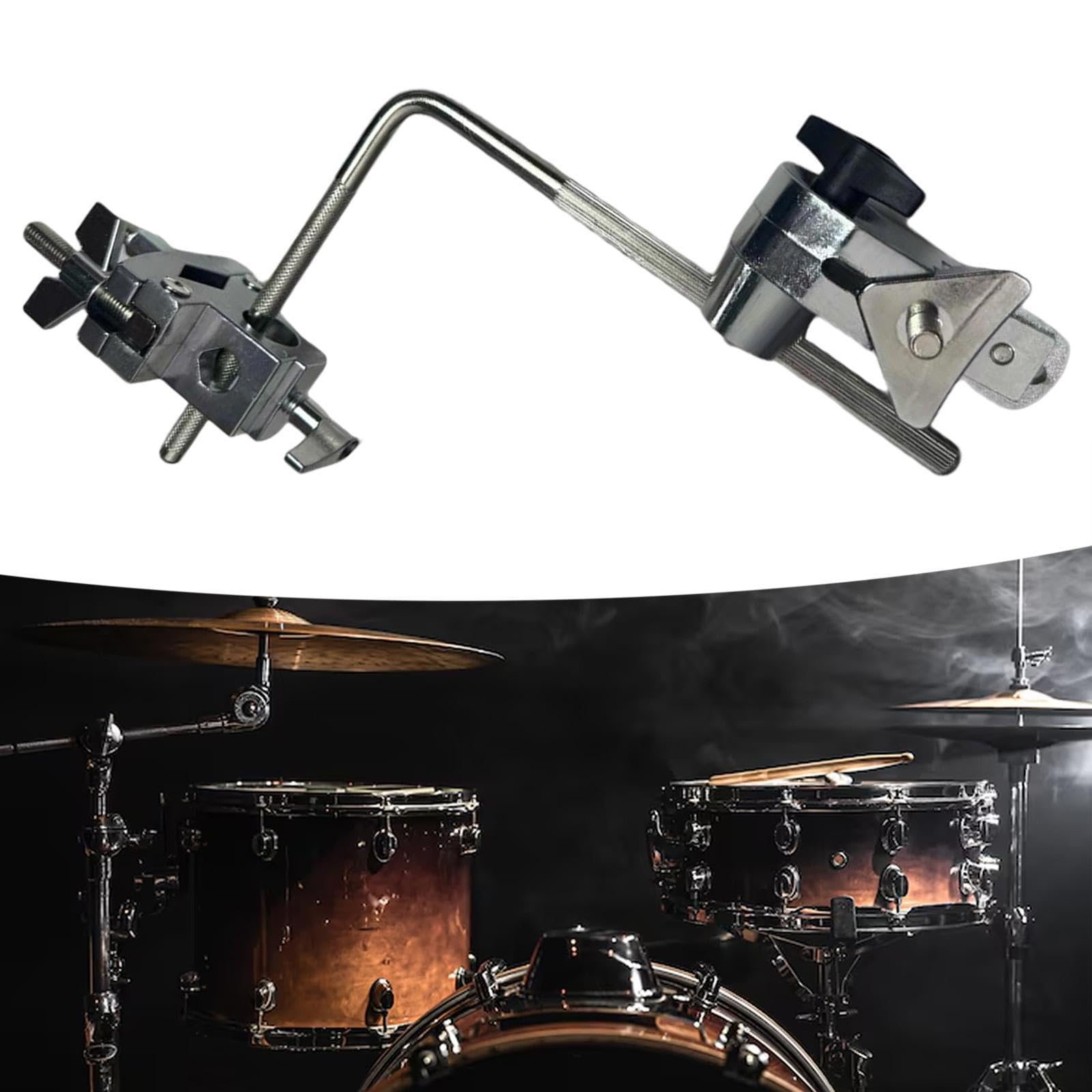 DYNWAVE Drum Cowbell Mount Cowbell Holder for Bass Drum, Metal for Drummer Practice Tool Attachment Percussion Instrument Accessories