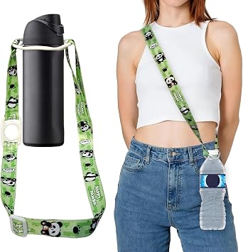 2PCS 2in1 Water Bottle Holder with Strap, Cup Lanyard Accessories Long Neck and Adjustable Shoulder