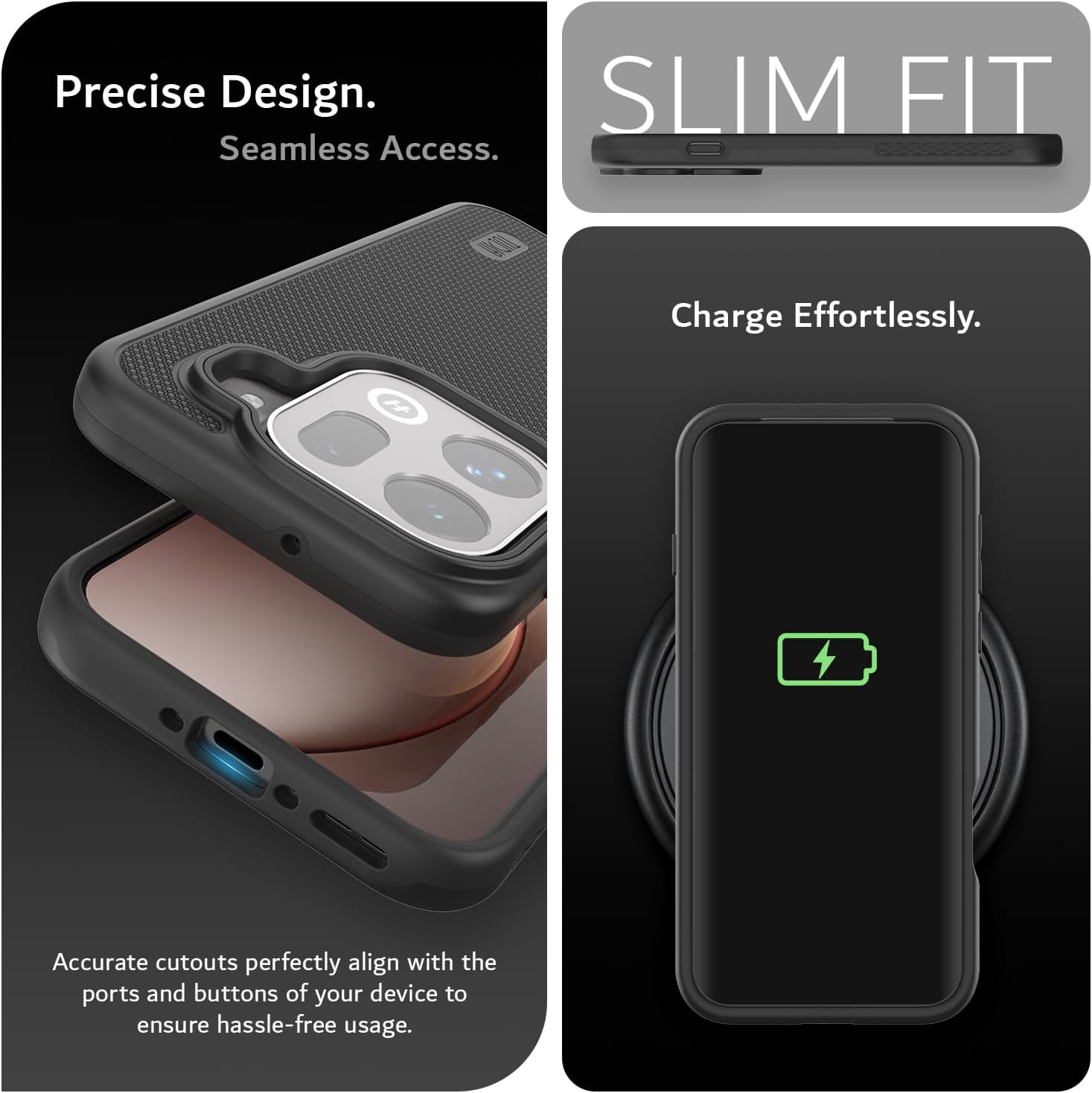 TUDIA MergeGrip [MagSafe Compatible] Designed for Oppo Find x9 Pro Case 5G - [Military Grade Drop Tested] Dual Layer Shockproof Slim Heavy Duty Tough Phone Cases Cover - Black