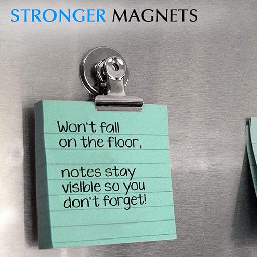 Miniatura 5 de Imanes fuertes para nevera de Kitch Office. Paquete de 10 clips de imán para refrigerador súper fuertes, con capacidad para hasta 30 hojas.